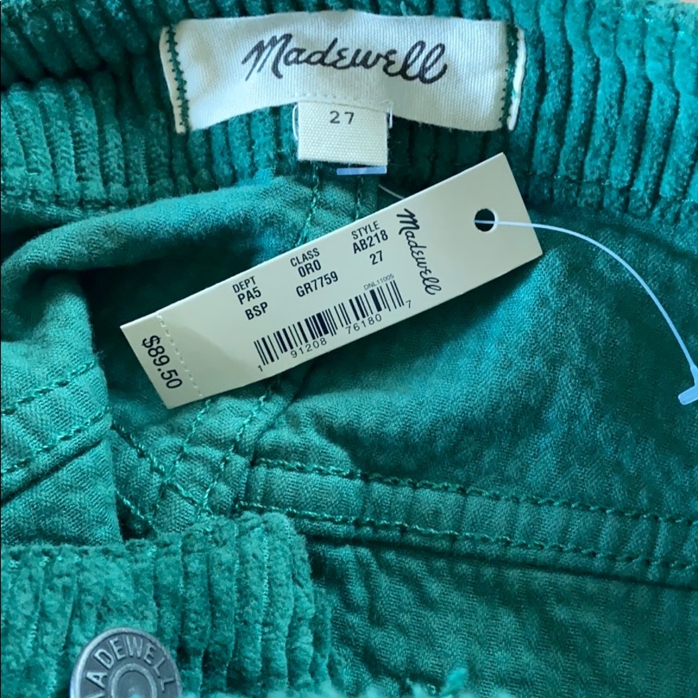 Madewell Green Corduroy Pegged Skirt - Picture 7 of 9
